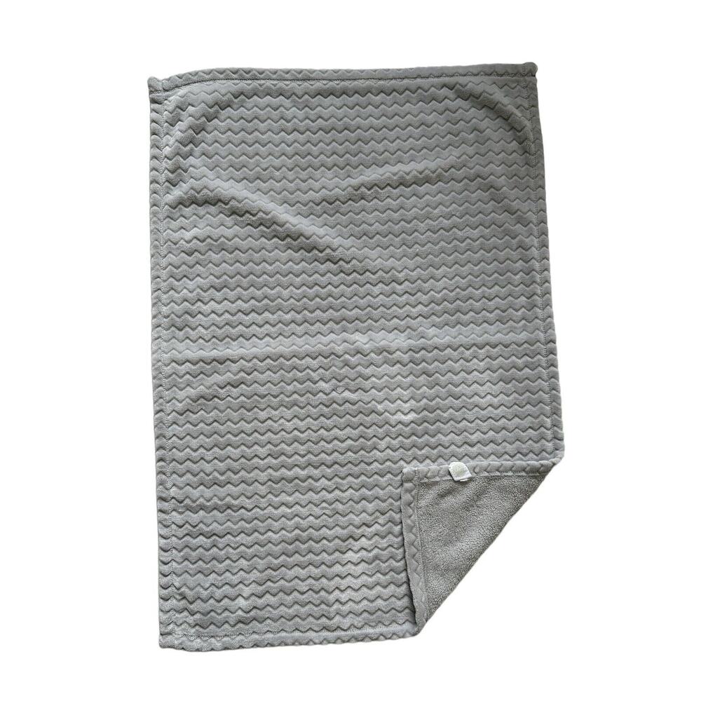 Circo Target Gray Chevron Zigzag Embossed Baby Blanket Lovey Plush Fleece Kids
